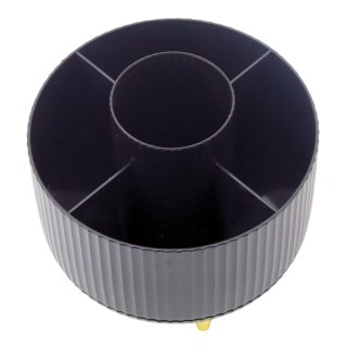 Organizer Na Pędzle Kosmetyki Obrotowy 360° 5 Przegród Czarny LEAN