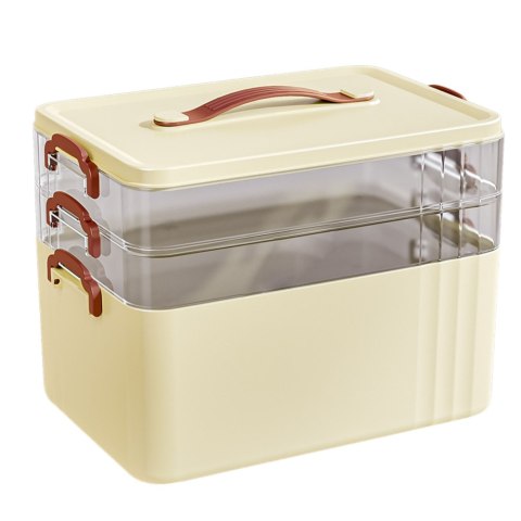 Pudełko Organizer Na Leki Pojemny 3-Poziomowy Apteczka Domowa LEAN