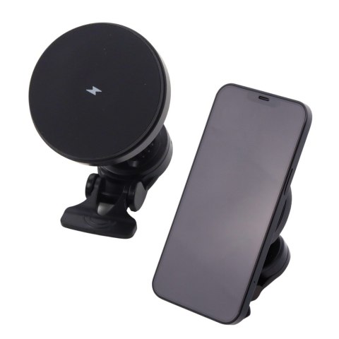 Uchwyt Samochodowy Magnetyczny Z Ładowarką Indukcyjną 15W LEAN