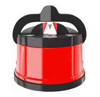 Ostrzałka Do Noży i Nożyczek Z Przyssawką Dźwignią Blokującą Czerwona LEAN