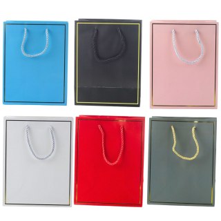 Torba Prezentowa Ze Złotą Ramką Mix Kolor 23 x 18 x 10 cm LEAN