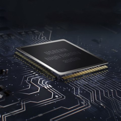 Adapter przejściówka audio USB-C - USB-C + mini jack 3.5mm - szary UGREEN