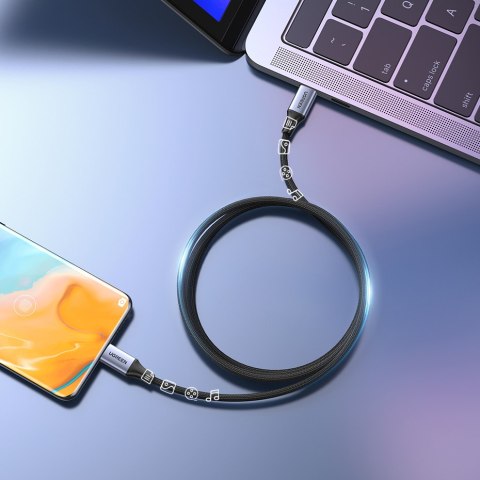 Kabel przewód USB-C PD w oplocie 240W 5A 480Mb/s 1m czarno szary UGREEN