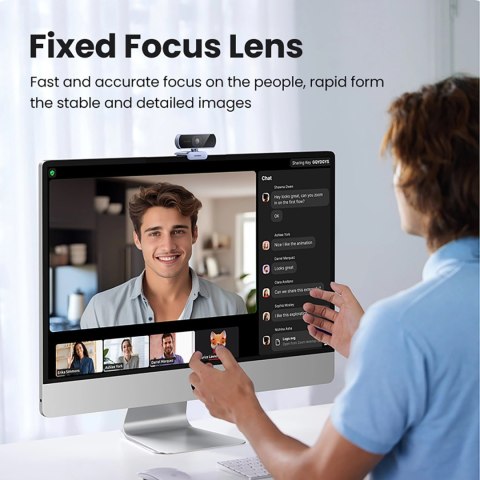 Kamera internetowa Full HD z mikrofonami do nagrań Video USB-A - szara UGREEN