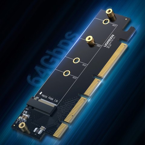 Karta rozszerzeń adapter PCIe 4.0 x16 do M.2 NVMe M-Key czarna UGREEN