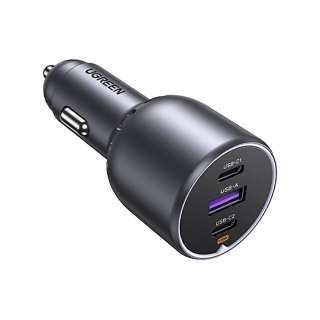 Ładowarka samochodowa 130W 2x USB-C 1x USB-A - szara UGREEN