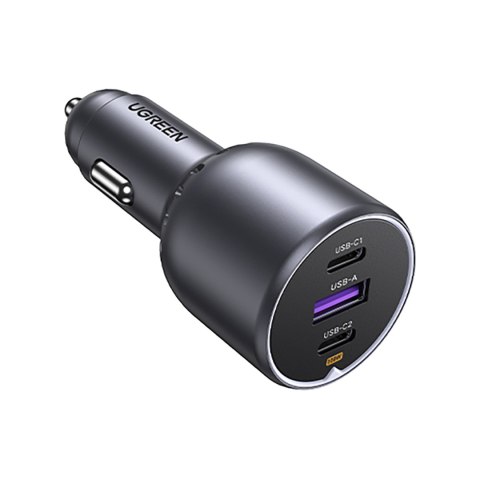 Ładowarka samochodowa 130W 2x USB-C 1x USB-A - szara UGREEN