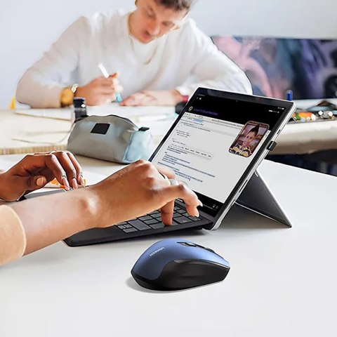 Mysz myszka optyczna bezprzewodowa USB 2.4GHz 4000 DPI - niebieska UGREEN