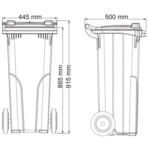 Pojemnik kosz kubeł na odpady śmieci EUROPLAST 80L czarny Europlast Austria