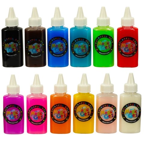 Klej żel kryształowy 3D crystal glue magiczna kuchnia szablony kreatywny zestaw 62 elementy pomarańczowy Kik Sp. z o. o. Sp. k.