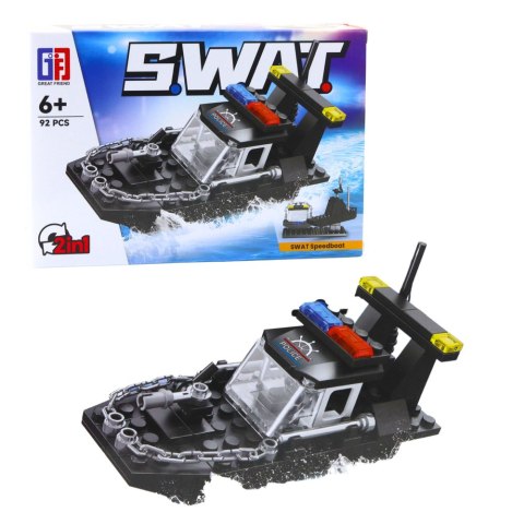 Klocki Konstrukcyjne Pojazdy Środki Transportu SWAT 2w1 92-117 el. LEAN TOYS