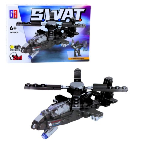 Klocki Konstrukcyjne Pojazdy Środki Transportu SWAT 2w1 92-117 el. LEAN TOYS