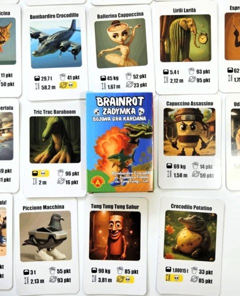 Gra Rodzinna gra karciana Brainrot - Zadymka (Crocodillo, Tralalero, Tsung Tsung i inni) Alexander