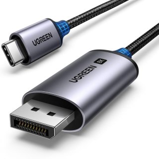 Kabel przewód audio video USB-C - DisplayPort 8K HDR HDCP2.3 eARC 1m szary UGREEN