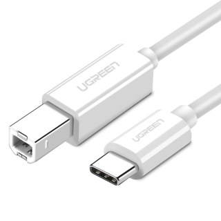 Kabel przewód do drukarki i skanera USB-C - USB-B 2.0 1.5 m biały UGREEN