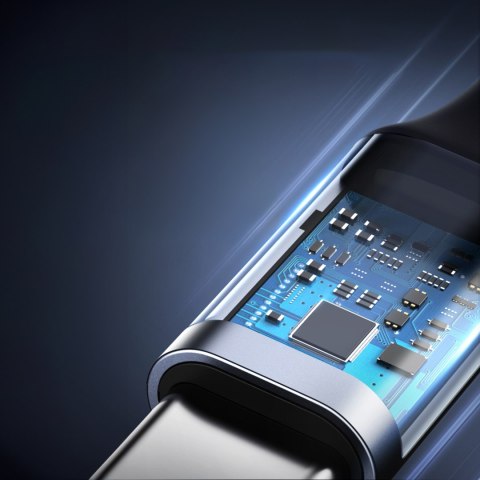 Kabel przewód kątowy USB-C w oplocie 480Mb/s 2m czarno szary UGREEN