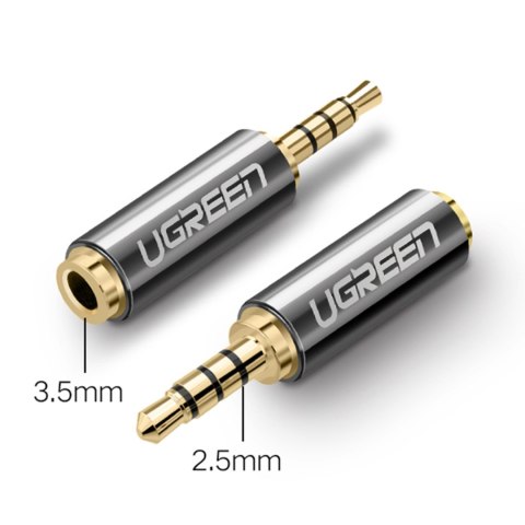 Przejściówka wtyczka Adapter audio jack 2.5mm męski do jack 3.5mm żeński czarny UGREEN