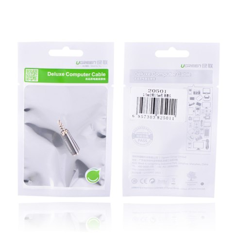 Przejściówka wtyczka Adapter audio jack 2.5mm męski do jack 3.5mm żeński czarny UGREEN