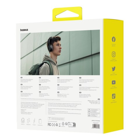 Słuchawki bezprzewodowe nauszne Bass 30 Max Bluetooth 5.3 - czarne BASEUS