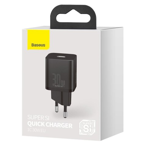 Super Si 1C szybka ładowarka USB-C 30W Power Delivery Quick Charge czarny BASEUS