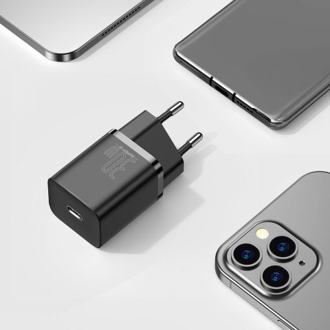 Super Si 1C szybka ładowarka USB-C 30W Power Delivery Quick Charge czarny BASEUS