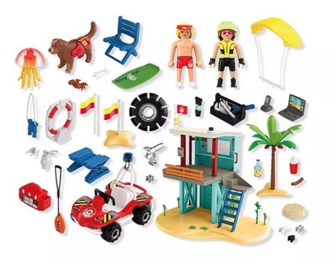 Zestaw z figurkami My Life 71903 Wieża ratownicza i plażowy samochód buggy Playmobil