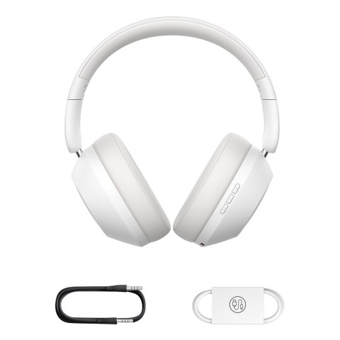 Słuchawki bezprzewodowe nauszne Bass 30 Max Bluetooth 5.3 - białe BASEUS
