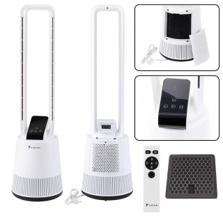 Wentylator Bezłopatkowy Podłogowy Oscylacja Timer Wyświetlacz LCD PILOT LEAN