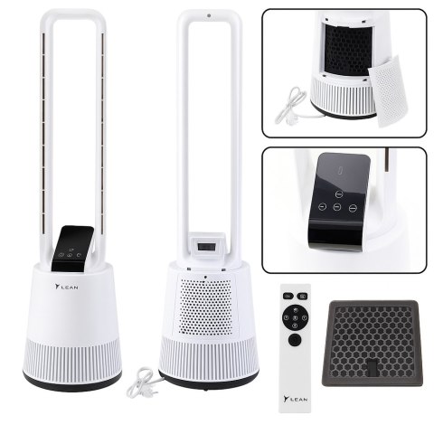 Wentylator Bezłopatkowy Podłogowy Oscylacja Timer Wyświetlacz LCD PILOT LEAN