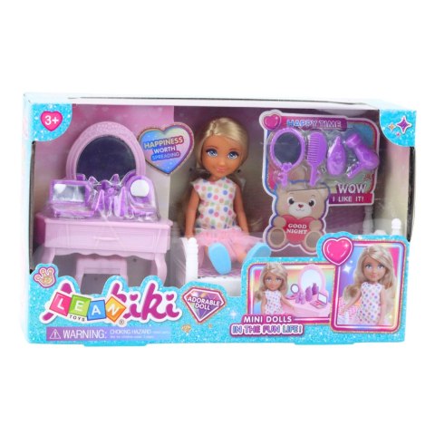 Zestaw Laleczka Ankiki Łóżeczko Toaletka Z Lustrem Akcesoria LEAN Toys