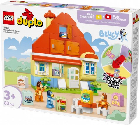 Klocki DUPLO Bluey 10459 Dom rodzinny Blue z grą pamięciową LEGO