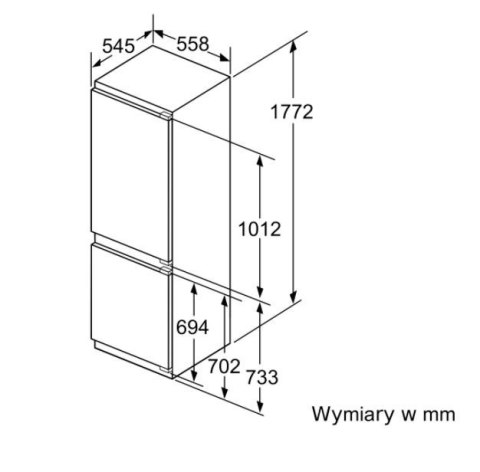 Chłodziarko-zamrażarka KIS86AFE0 Bosch