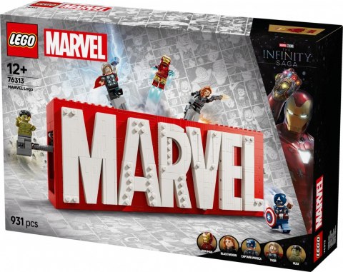 Klocki Super Heroes 76313 Logo MARVEL z minifigurkami LEGO