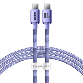 Kabel przewód do szybkiego ładowania i transferu danych USB - USB-C 100W 1.2m fioletowy BASEUS