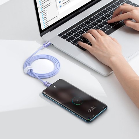 Kabel przewód do szybkiego ładowania i transferu danych USB - USB-C 100W 1.2m fioletowy BASEUS
