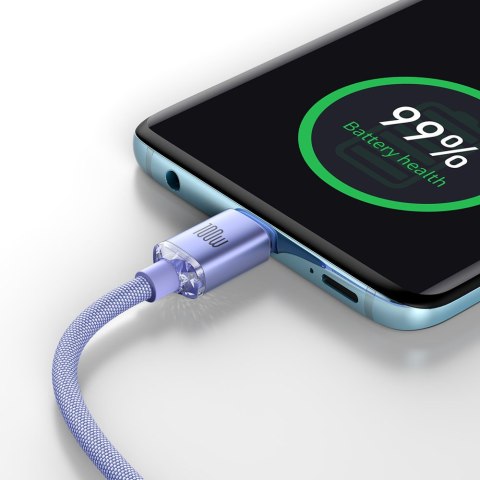 Kabel przewód do szybkiego ładowania i transferu danych USB - USB-C 100W 1.2m fioletowy BASEUS