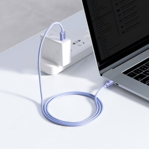 Kabel przewód do szybkiego ładowania i transferu danych USB - USB-C 100W 1.2m fioletowy BASEUS