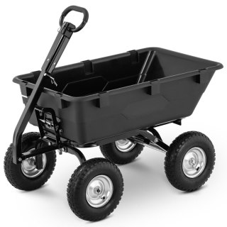 Wózek wywrotka ogrodowa transportowa uchylna do 550 kg poj. 150 l Hillvert