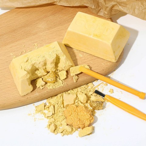 Wykopaliska Sztabka Złota Zestaw Archeologiczny Kamienie Narzędzia LEAN TOYS