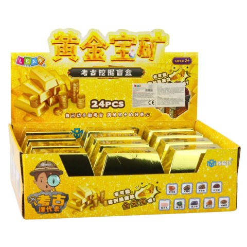 Wykopaliska Sztabka Złota Zestaw Archeologiczny Kamienie Narzędzia LEAN TOYS
