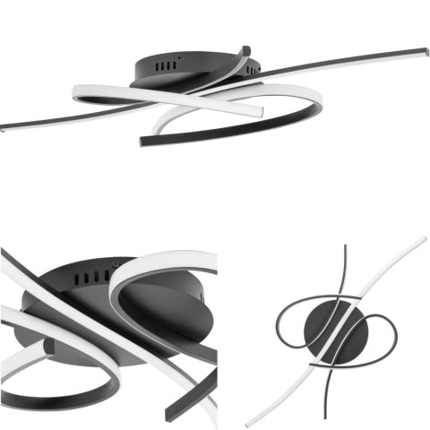 Lampa sufitowa nowoczesna LED z pilotem - przeplatające linie UNIPRODO