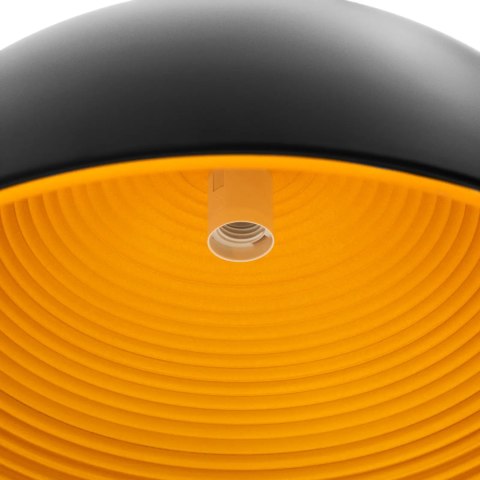 Lampa wisząca nowoczesna 1 punktowa kształt kopuły - czarno złota UNIPRODO