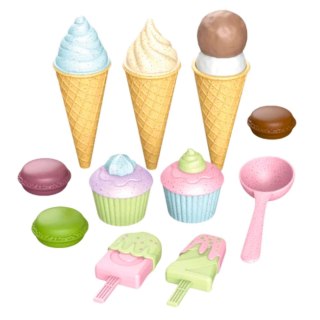 Zestaw Lodów i Słodkośći Babeczki Makaroniki Odgrywanie Ról LEAN Toys