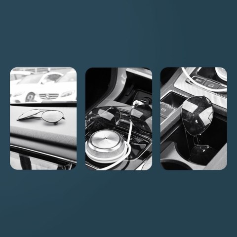 Uchwyt klips samochodowy na okulary srebrny BASEUS