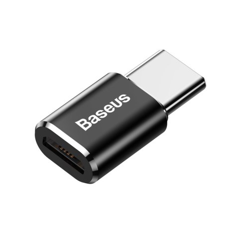 Adapter Mini przejściówka z micro USB na USB-C - czarny BASEUS