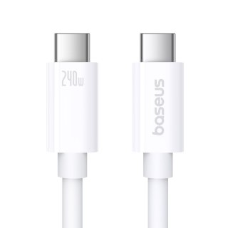 Kabel przewód Superior 2 USB-C - USB-C USB4 240W 1.8m - biały BASEUS
