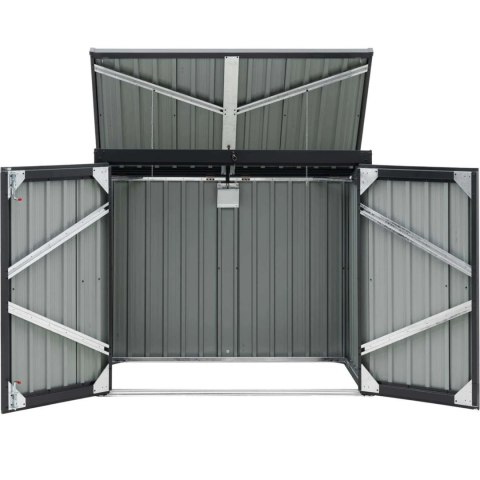 Osłona obudowa na 2 kosze kubły na śmieci 240 l metalowa UNIPRODO