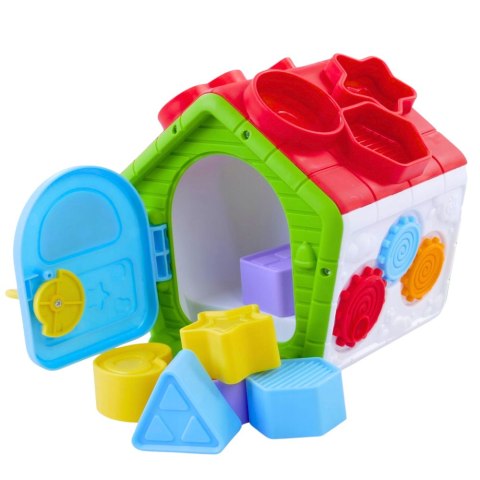 Interaktywny Domek Edukacyjny Sorter Dla Malucha Zielony LEAN Toys