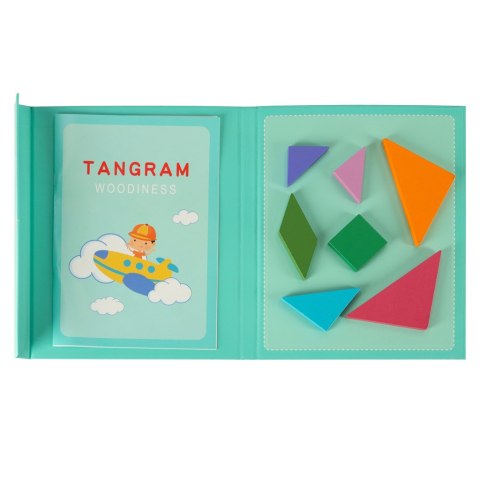Tangram książeczka magnetyczna układanka montessori klocki gra logiczna 3D Kik Sp. z o. o. Sp. k.
