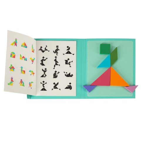 Tangram książeczka magnetyczna układanka montessori klocki gra logiczna 3D Kik Sp. z o. o. Sp. k.